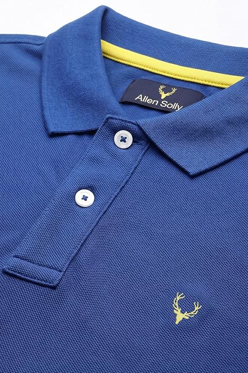 Allen Solly Men’s Polo T‑Shirt | Comfortable Rich Cotton Blend, Band Collar, Regular Fit | Stylish & Premium All Day Wear