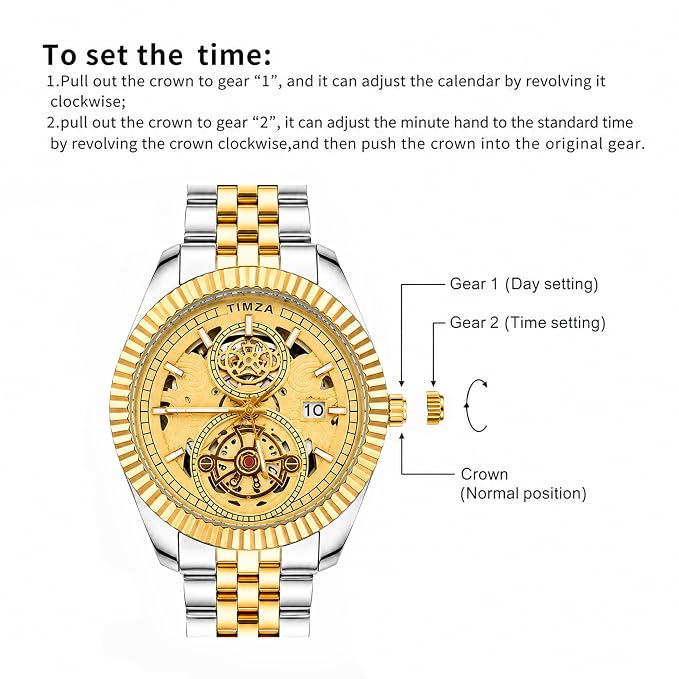 Watch for Man, Analog Wrist Watch with Stainless Steel Strap
